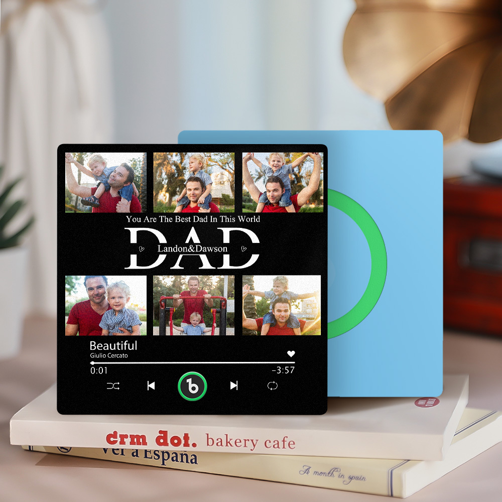 Custom Music Fridge Magnets Custom Music Fridge Magnet Colorful Frame Album Fridge Magnet Can Play Songs Gift for Dad - MyFaceSocksAU