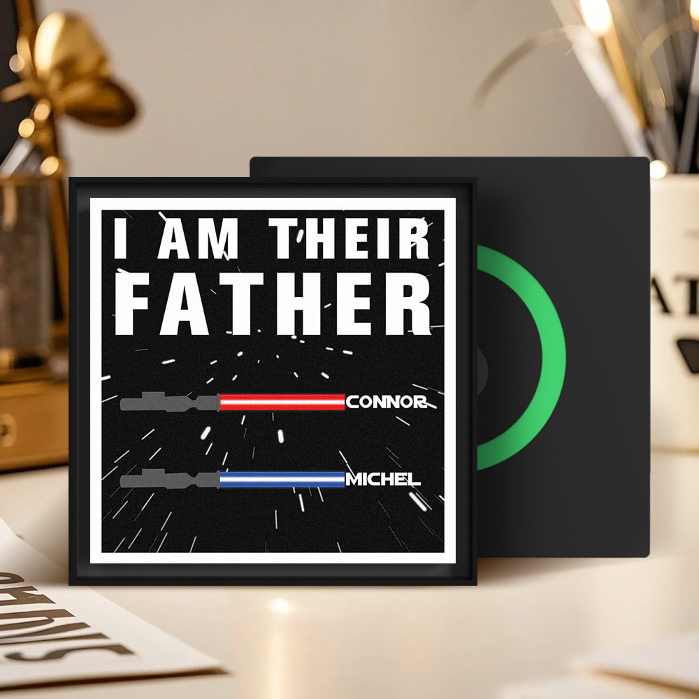 Personalized  I AM THEIR FATHER Light Saber Music Fridge Magnet Gift for Father - MyFaceSocksAU