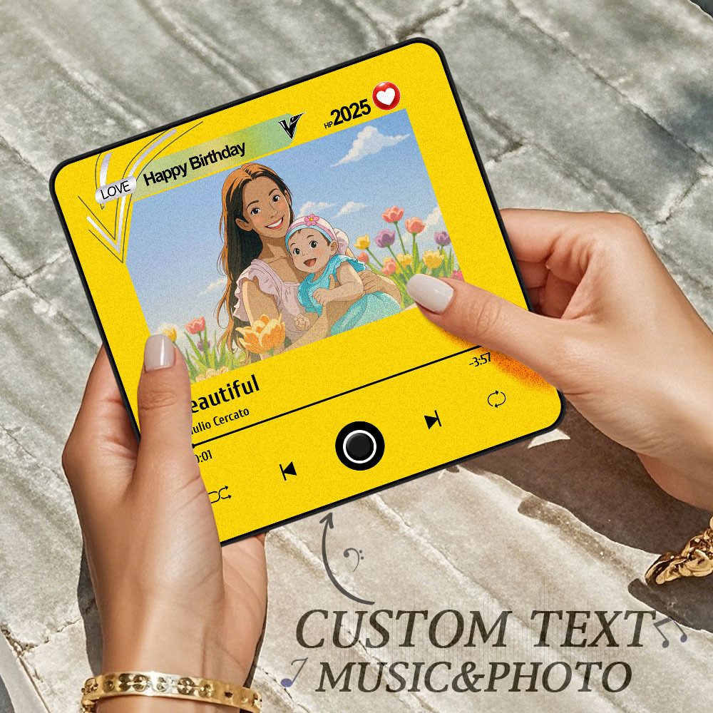 Custom Cartoon Photo Fridge Magnet Music Can Be Played Without Cell Phone Music Photo Fridge Magnet for Lover - MyFaceSocksAU