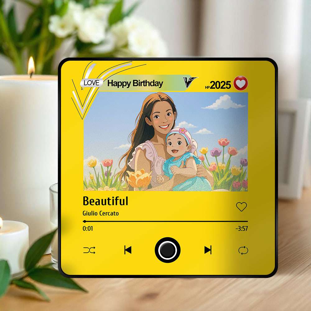 Custom Cartoon Photo Fridge Magnet Music Can Be Played Without Cell Phone Music Photo Fridge Magnet for Lover - MyFaceSocksAU