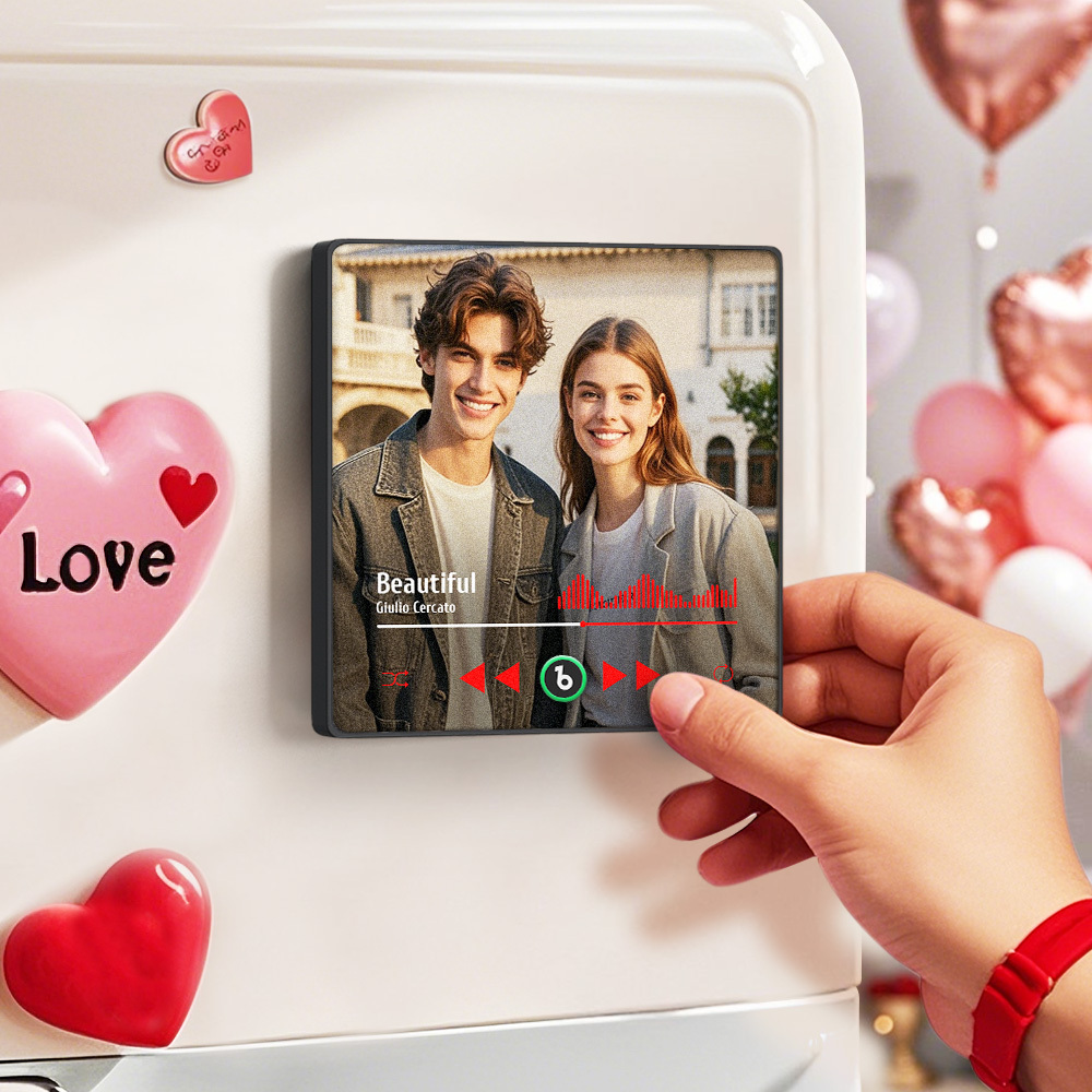 Custom Photo Fridge Magnet Music Can Be Played Without Cell Phone Music Fridge Magnet - MyFaceSocksAU