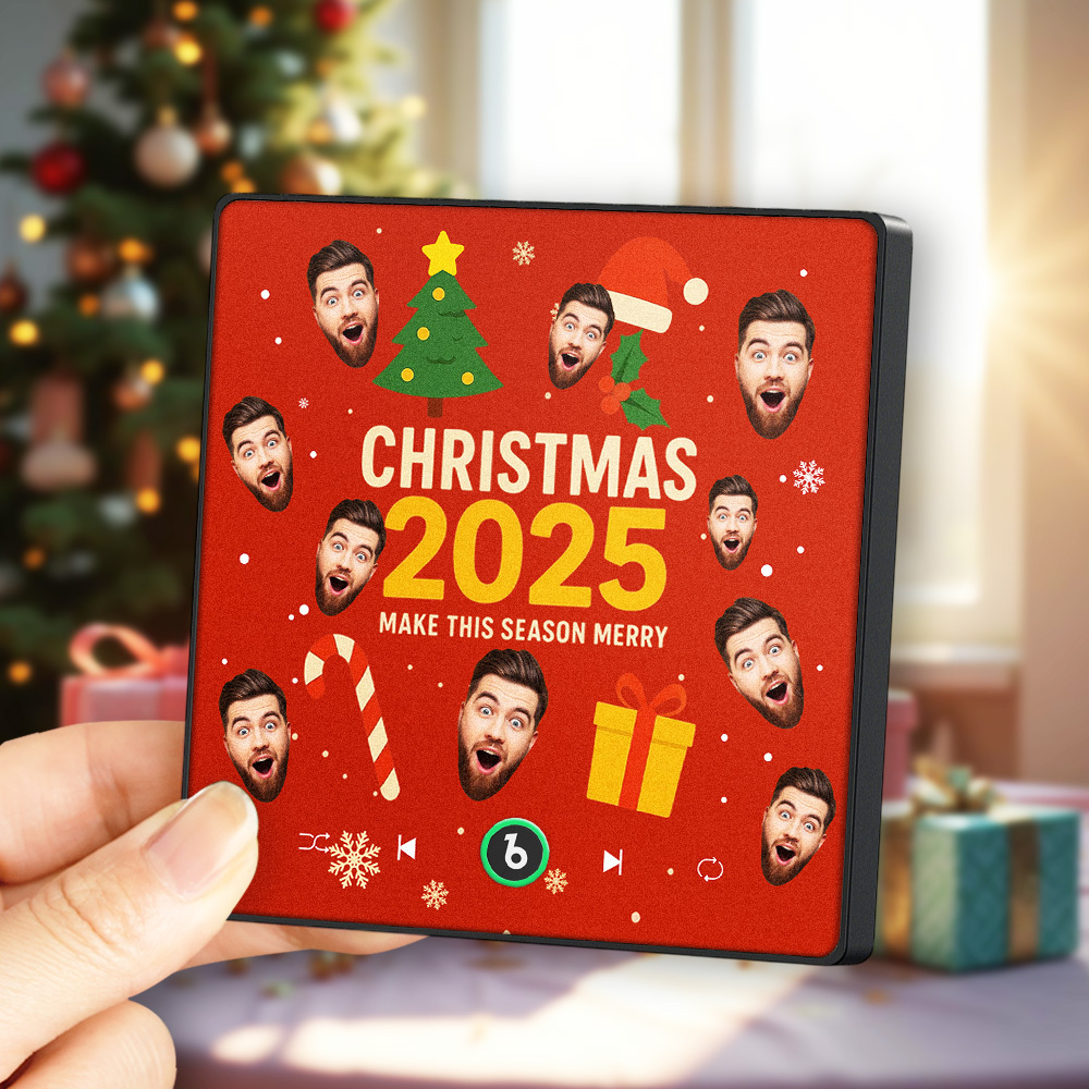 Custom Christmas Music Fridge Magnet Music Album Fridge Magnet Photo Music Wall Photo Music Movement That Can Be Played Gift Idea - MyFaceSocksAU