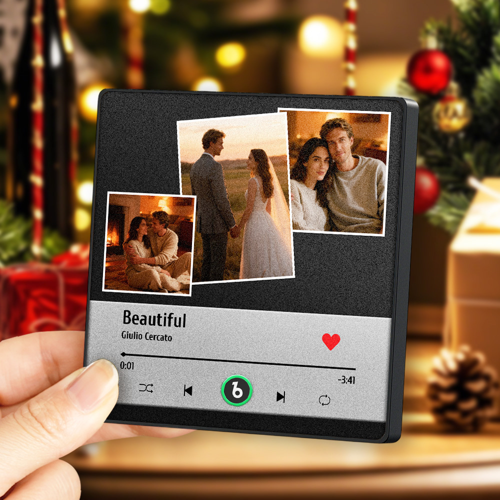 Christmas Gifts Custom Music Fridge Magnet Music Album Fridge Magnet Photo Music Wall Photo Sticker Music Movement That Can Be Played Gift Idea - MyFaceSocksAU