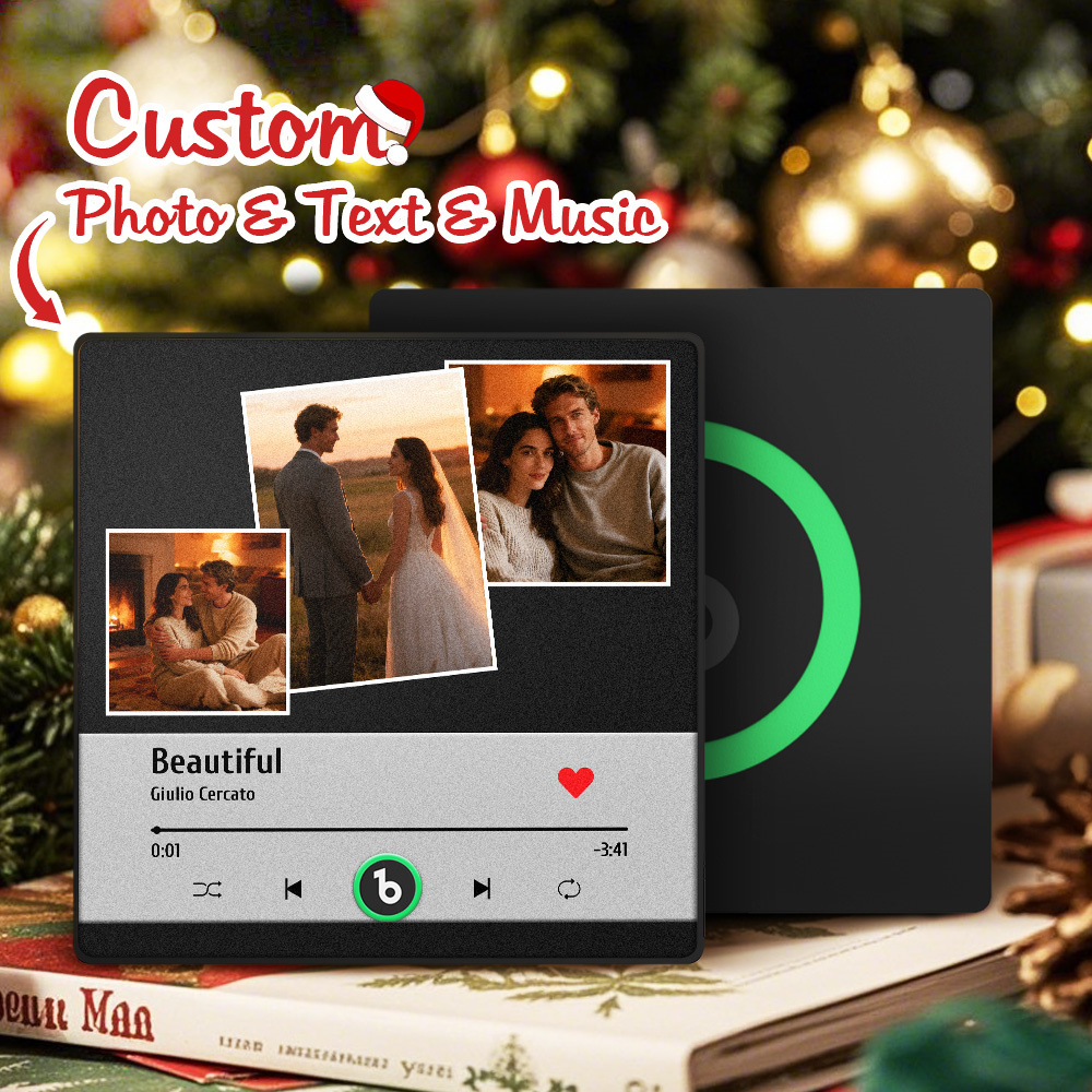 Custom Music Fridge Magnet Music Album Fridge Magnet Photo Music Wall Photo Christmas Gifts Music Movement That Can Be Played Gift Idea - MyFaceSocksAU