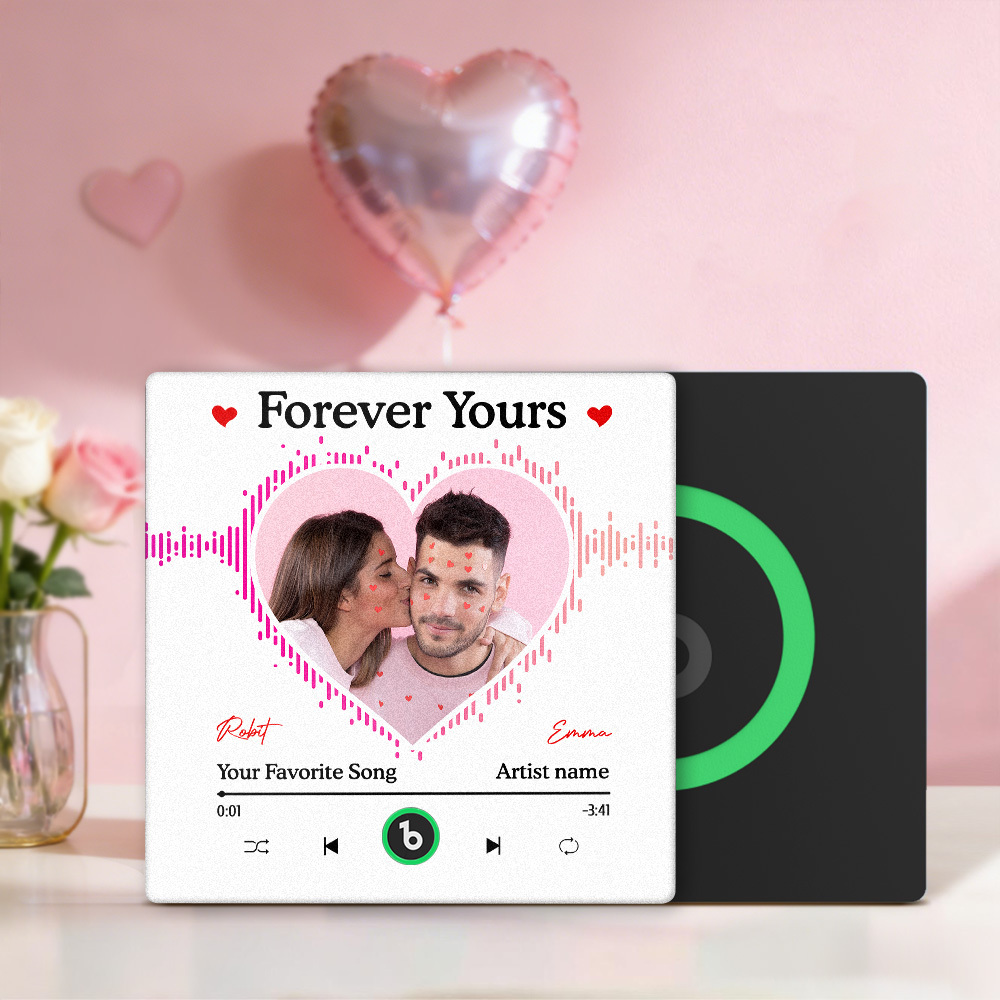 Custom We Are Together Even When We're Apart Fridge Magnet Music Can Be Played Without Cell Phone Music Personalized Name and Photo Bluetooth Fridge Magnet - MyFaceSocksAU