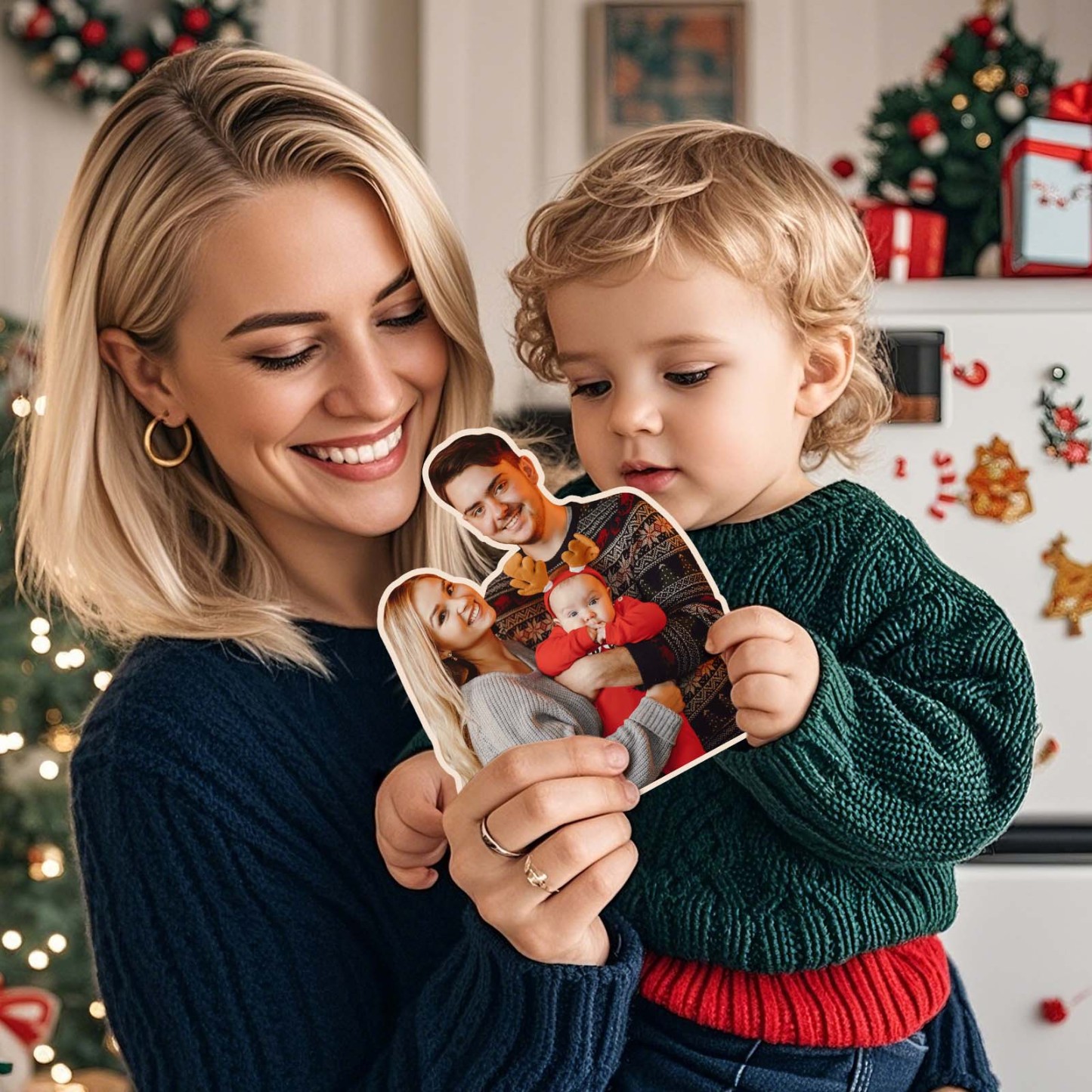 Best Custom Magnet High Quality - Fridge Magnetic Photo Gift Save Your Best Holiday Photo Gift - MyFaceSocksAU