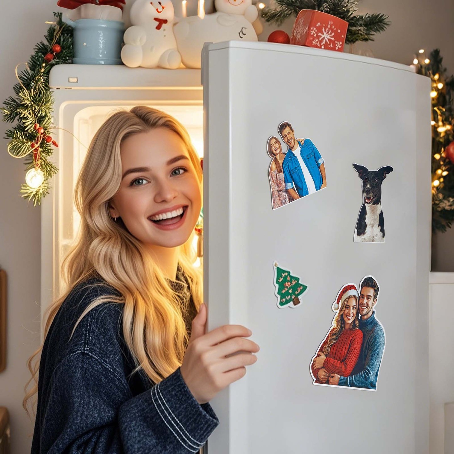 Best Custom Magnet High Quality - Fridge Magnetic Photo Gift Save Your Best Holiday Photo Gift - MyFaceSocksAU