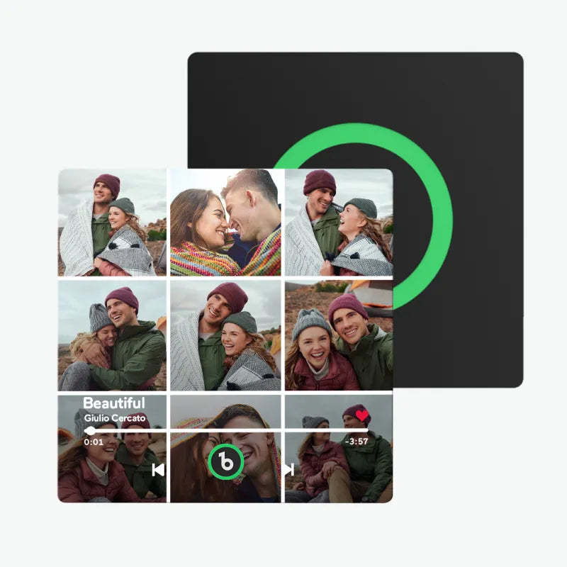 Custom Music Fridge Magnet Colorful Frame Album Fridge Magnet Music Wall Photo Sticker Music Movement That Can Be Played Valentine Gift for Couple - MyFaceSocksAU