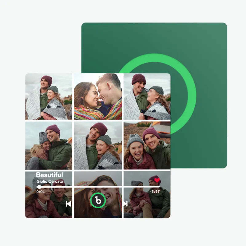 Custom Music Fridge Magnet Colorful Frame Album Fridge Magnet Music Wall Photo Sticker Music Movement That Can Be Played Valentine Gift for Couple - MyFaceSocksAU