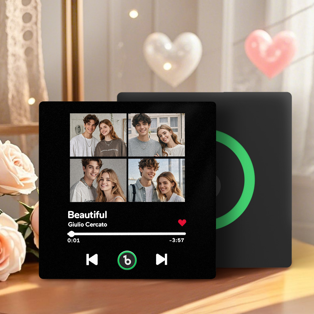 Personalized Music Fridge Magnet Colorful Frame Album Fridge Magnet Music Wall Photo Sticker Music Movement That Can Be Played Valentine Gift Idea