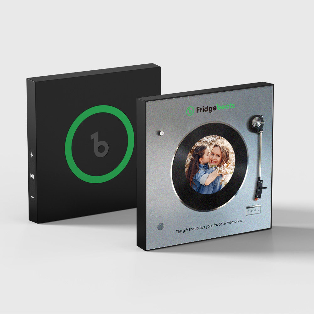 Father's Day Gift Custom Music & Photo Fridge Magnet Can Customize 1-6 Vinyl and Songs - MyFaceSocksAU