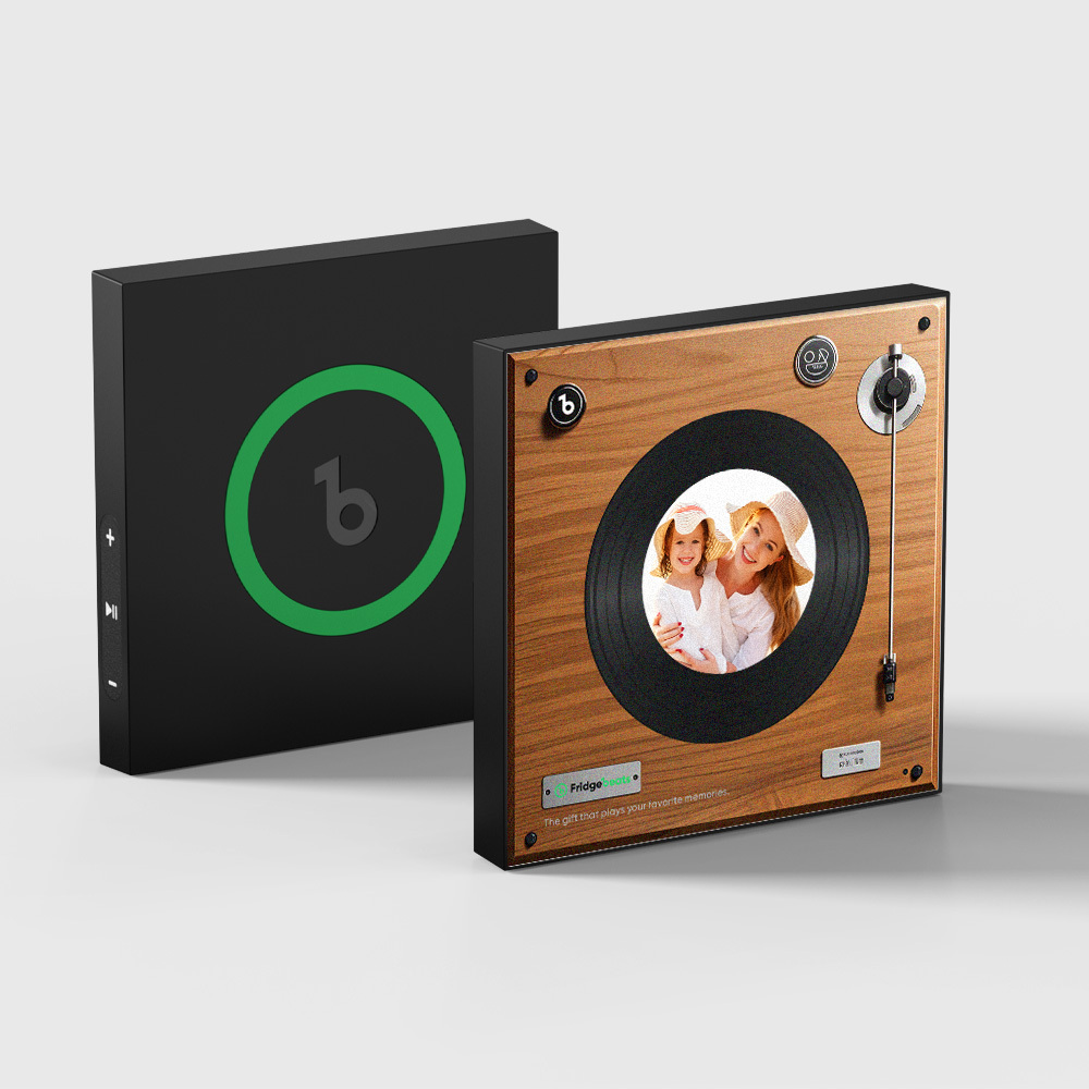 Father's Day Gift Custom Music & Photo Fridge Magnet Can Customize 1-6 Vinyl and Songs - MyFaceSocksAU