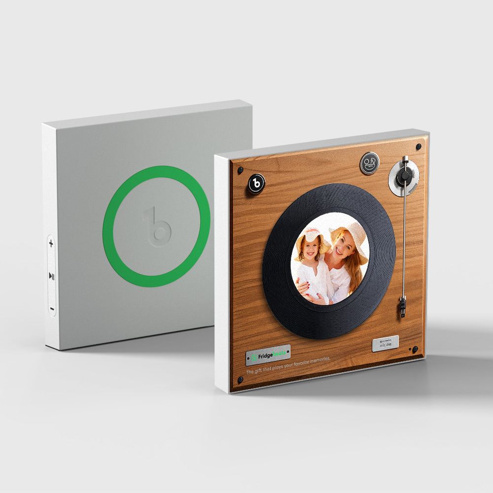 Father's Day Gift Custom Music & Photo Fridge Magnet Can Customize 1-6 Vinyl and Songs - MyFaceSocksAU