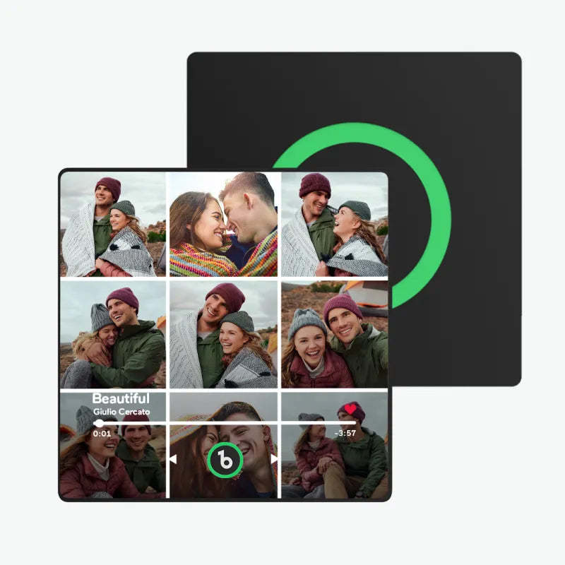 Custom Music Fridge Magnet Colorful Frame Album Fridge Magnet Music Wall Photo Sticker Music Movement That Can Be Played Valentine Gift for Couple - MyFaceSocksAU