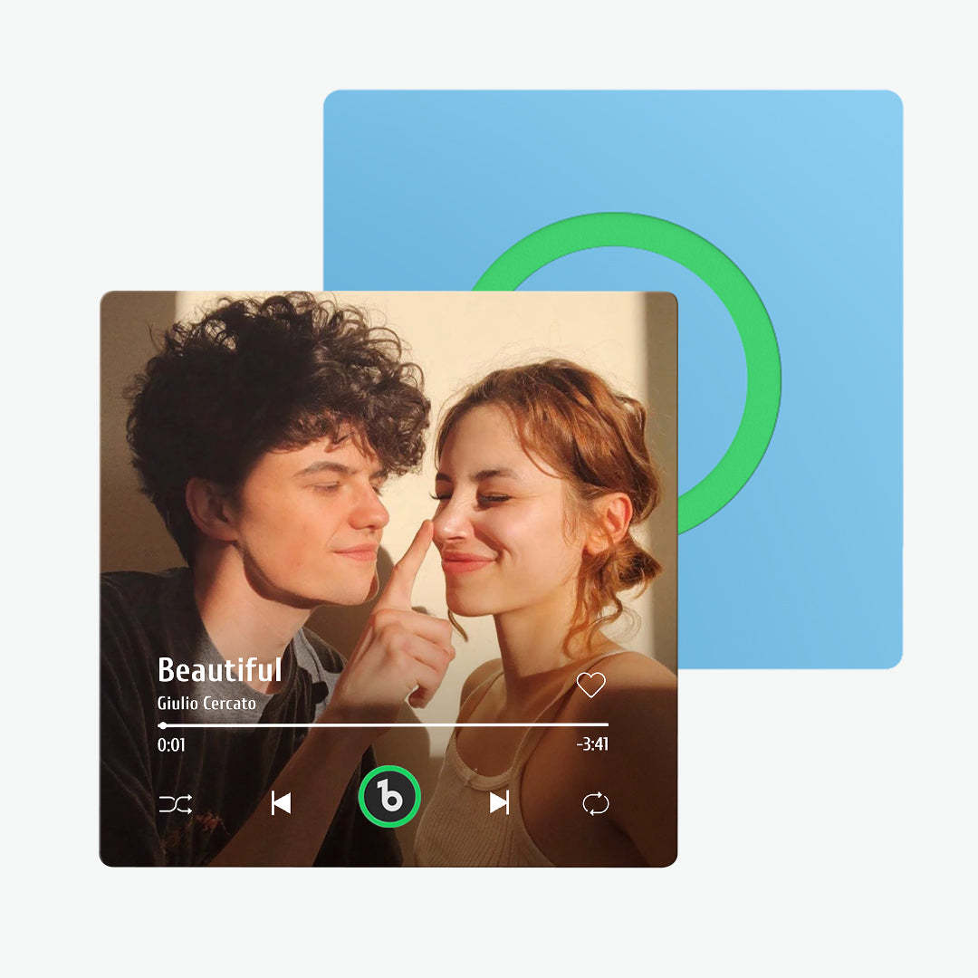 Custom Music Fridge Magnet Colorful Frame Album Fridge Magnet Music Wall Photo Sticker Music Movement That Can Be Played Valentine Gift for Couple - MyFaceSocksAU