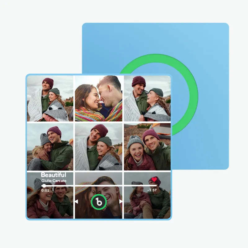 Custom Music Fridge Magnet Colorful Frame Album Fridge Magnet Music Wall Photo Sticker Music Movement That Can Be Played Valentine Gift for Couple - MyFaceSocksAU