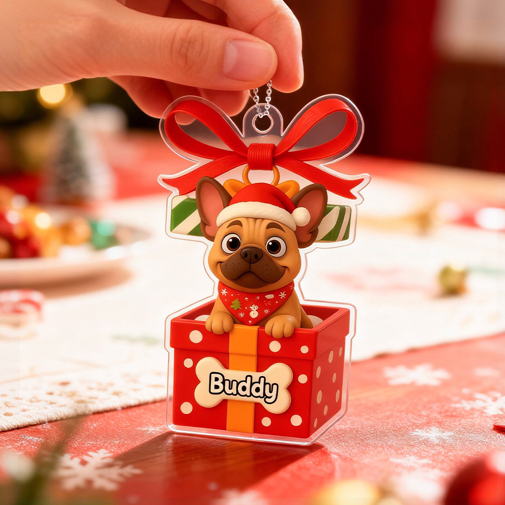 Custom Acrylic Car Hanger Pet Love In Stocking for Cute Dog Cats Christmas Gifts Lovely Gift In Memory of Your Pets Existence - MyFaceSocksAU