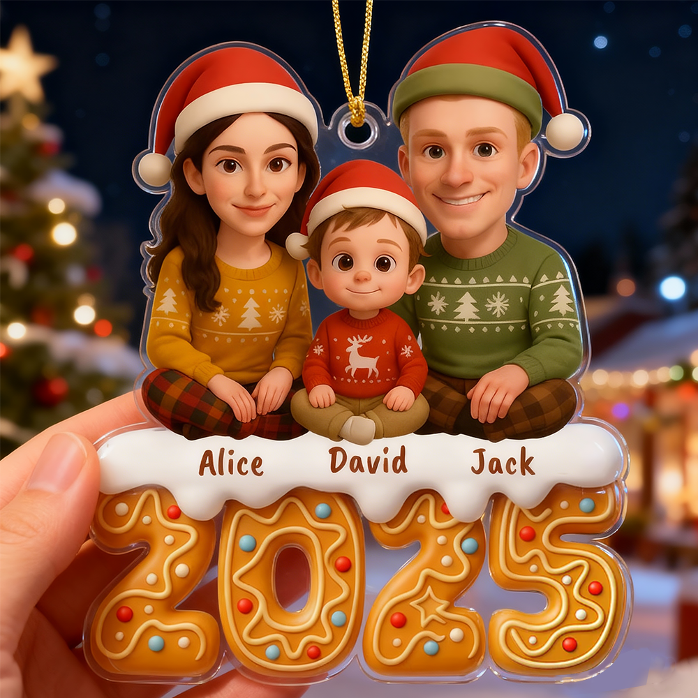 Personalized Acrylic Car Hanger - Christmas Gifts for Cute Moment - Custom Name Gift for Boyfriend & Girlfriend Family Lovers - MyFaceSocksAU