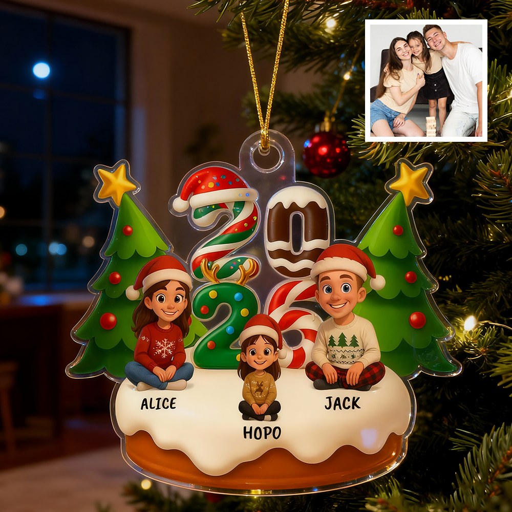 Personalized Acrylic Car Hanger - Christmas Gifts for Cute Moment - Custom Name Gift for Boyfriend & Girlfriend Family Lovers - MyFaceSocksAU