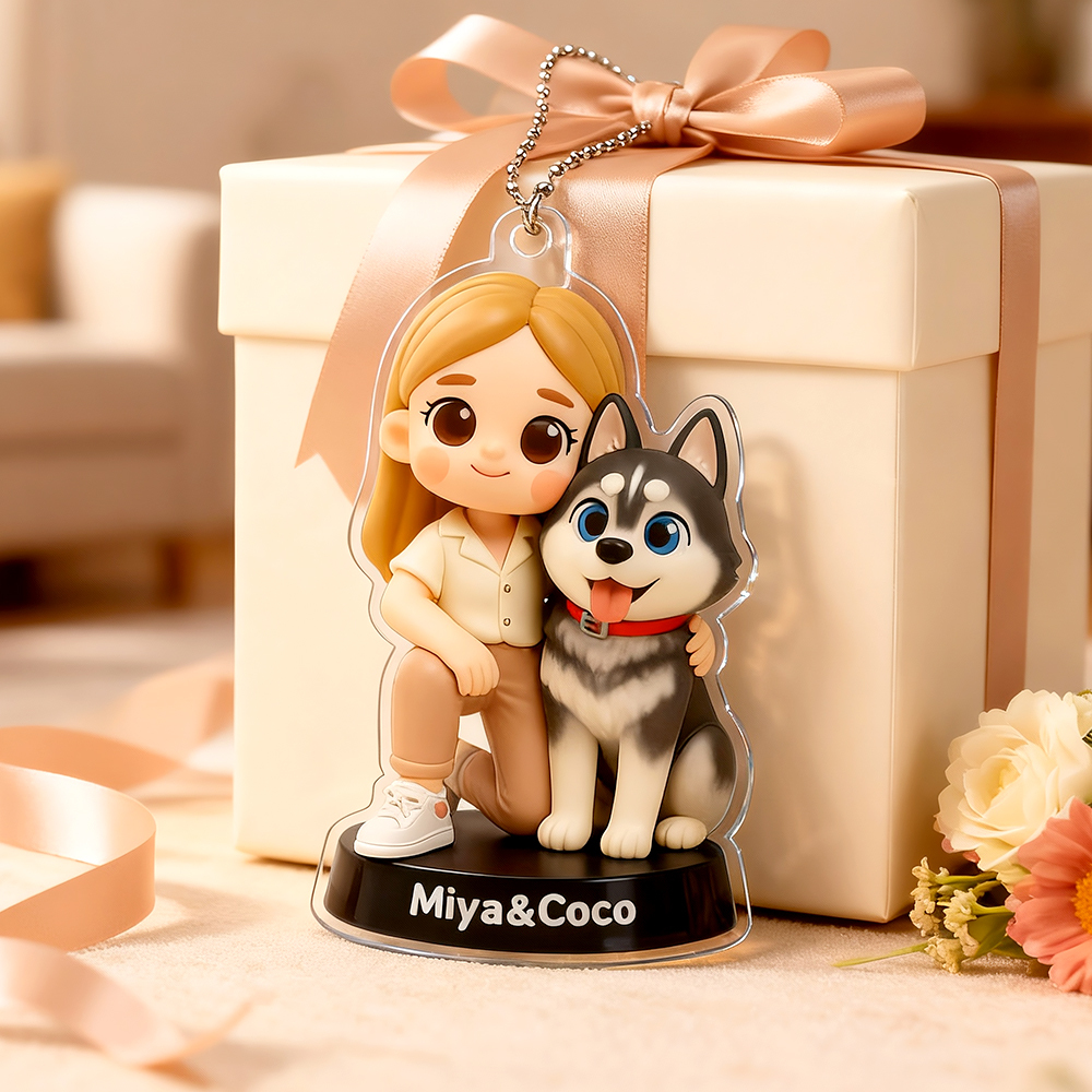 Custom Acrylic Car Hanger - Funny Gifts for Cute Pet Moment - Custom Gift for Boyfriend & Girlfriend Pet Lovers - MyFaceSocksAU