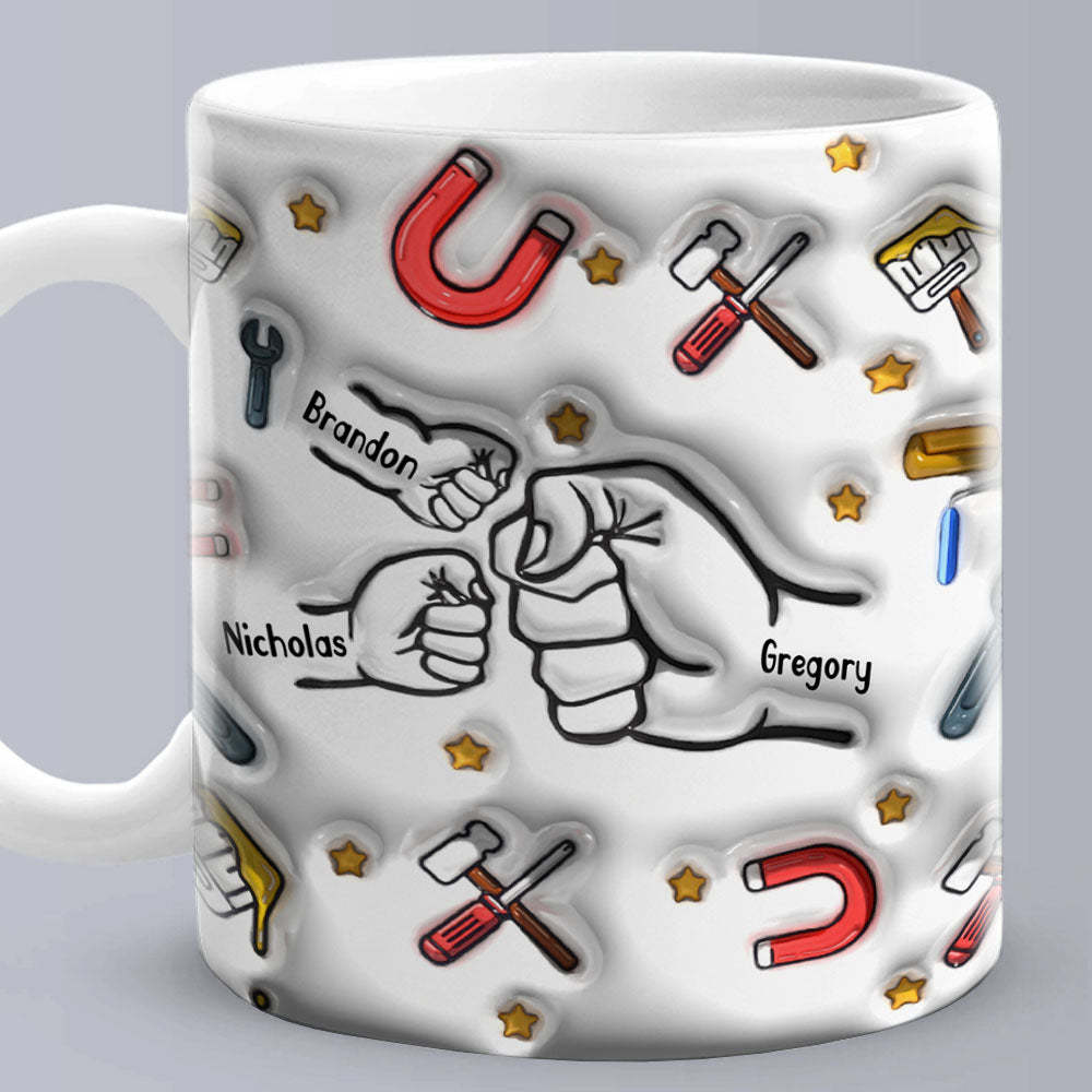 Personalized Custom 3D Inflated Effect Printed Mug Father's Day Gifts - MyMoonLampAu