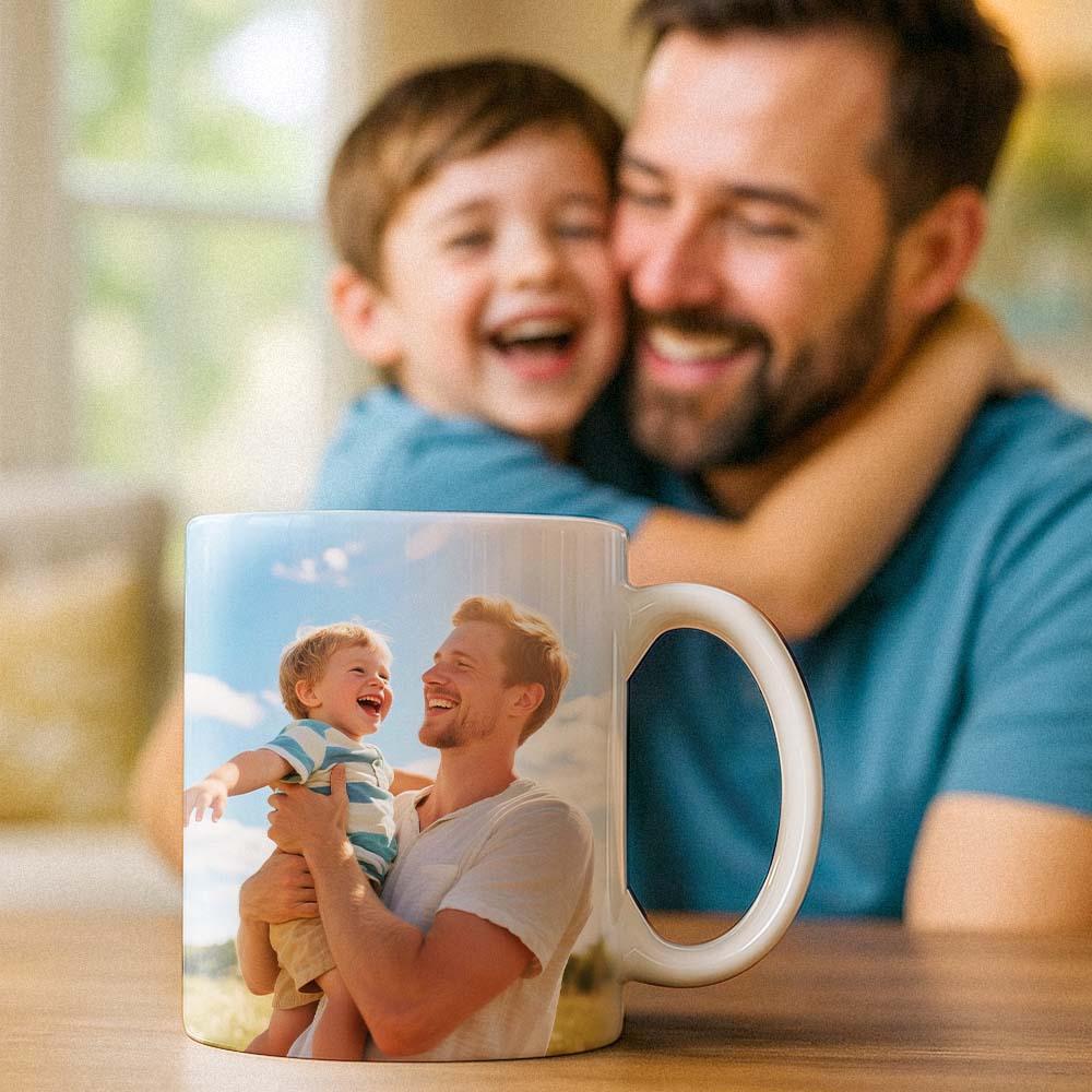 Custom Dad Photo and Text Mug Gift Fathers Day Gift Idea
