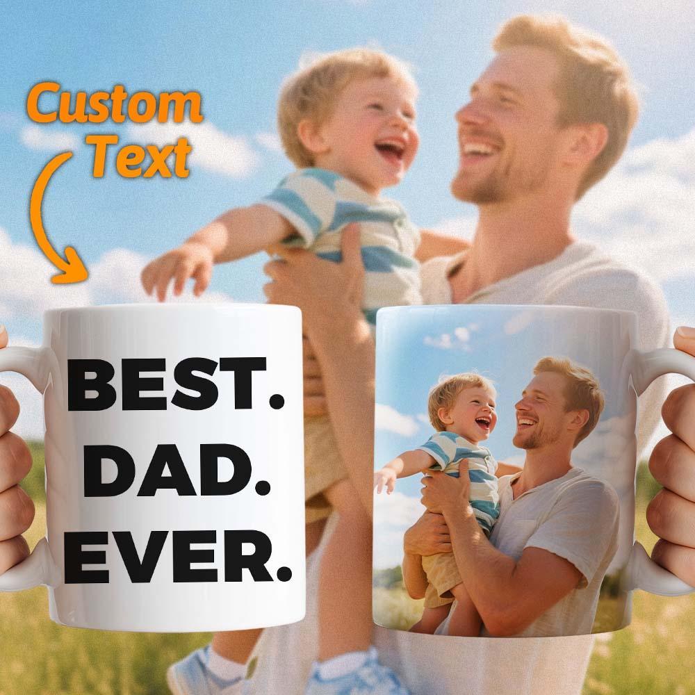 Custom Dad Photo and Text Mug Gift Fathers Day Gift Idea