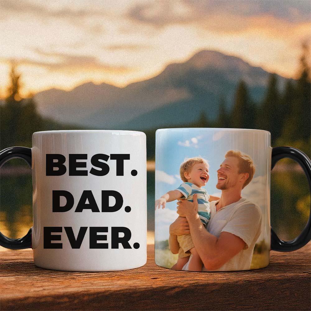 Custom Dad Photo and Text Mug Gift Fathers Day Gift Idea