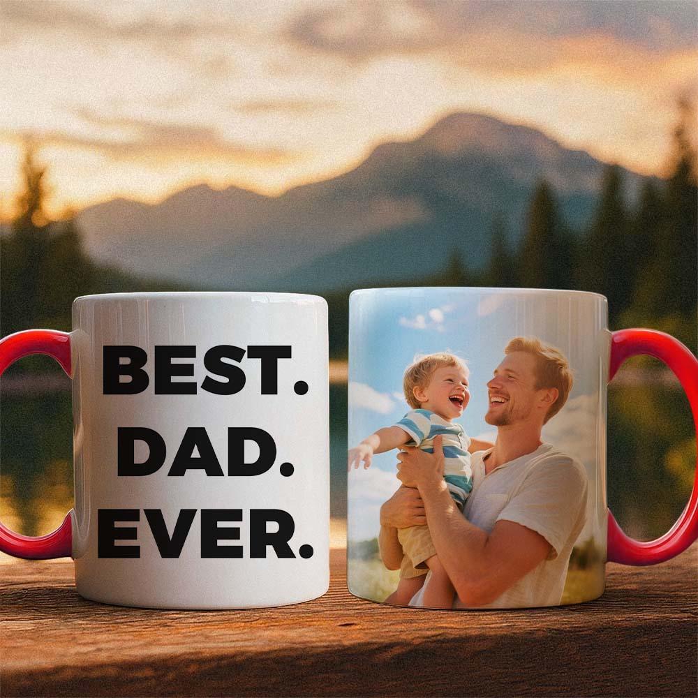 Custom Dad Photo and Text Mug Gift Fathers Day Gift Idea