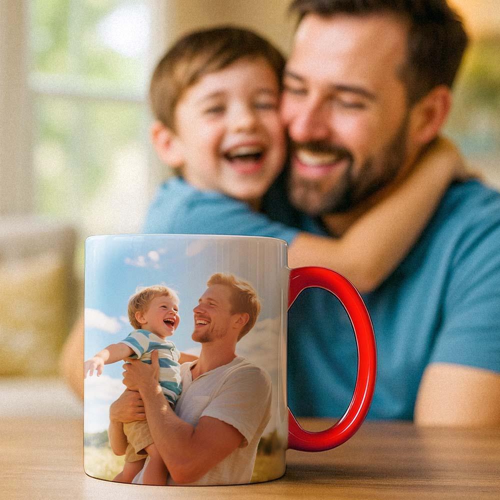 Custom Dad Photo and Text Mug Gift Fathers Day Gift Idea