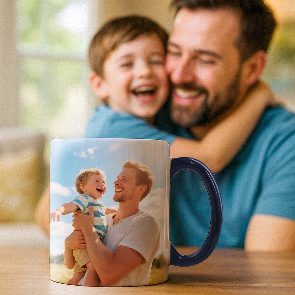 Custom Dad Photo and Text Mug Gift Fathers Day Gift Idea
