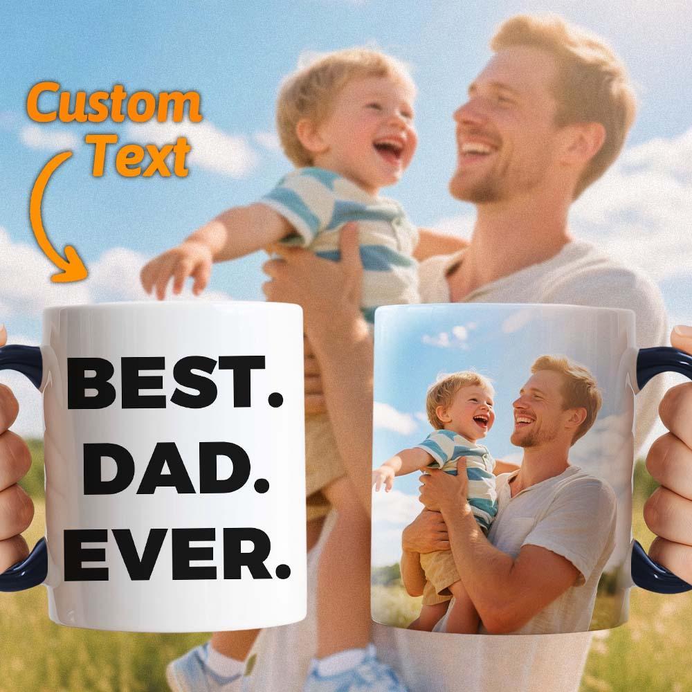 Custom Dad Photo and Text Mug Gift Fathers Day Gift Idea