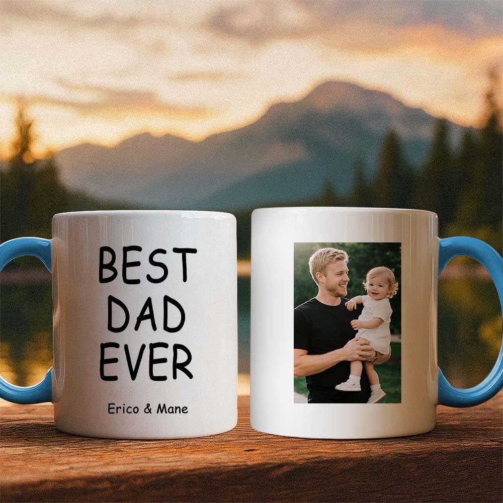 Personalized Father’s Day Mug with Photo Custom Coffee Cup for Dad Best Dad Gift