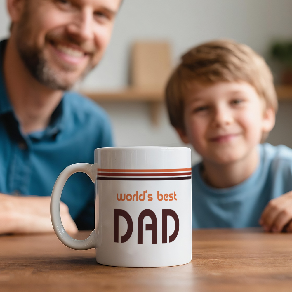 World's Best Dad Mug - Throw Back