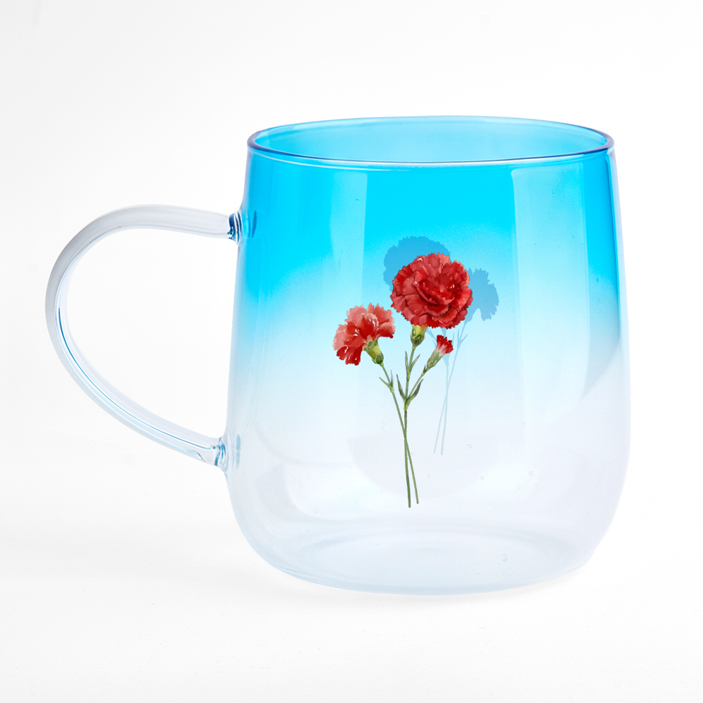 You Are The Most Beautiful Flower Personalized Custom Pink Gradient Glass Mug - MyFaceSocksAU