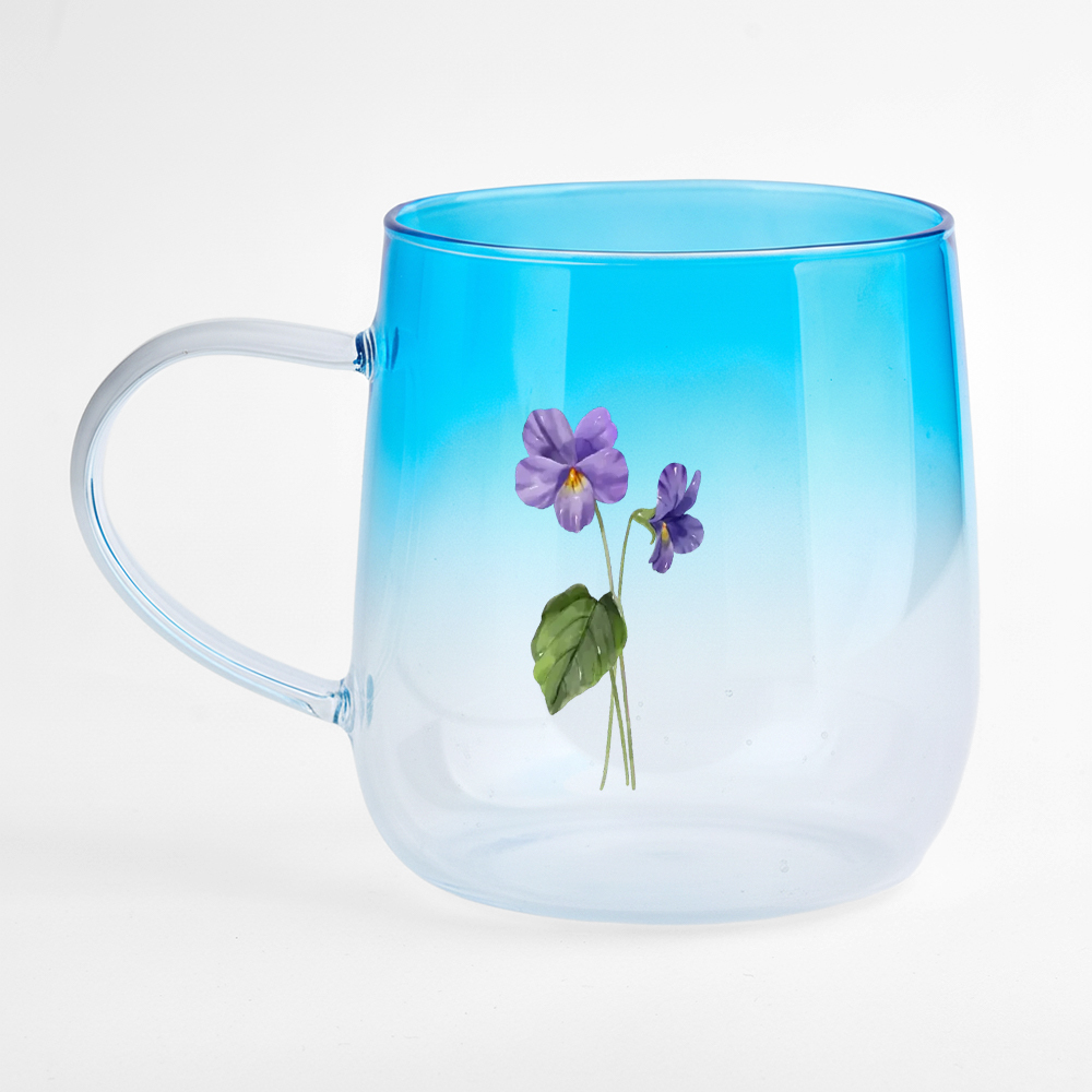 You Are The Most Beautiful Flower Personalized Custom Pink Gradient Glass Mug - MyFaceSocksAU