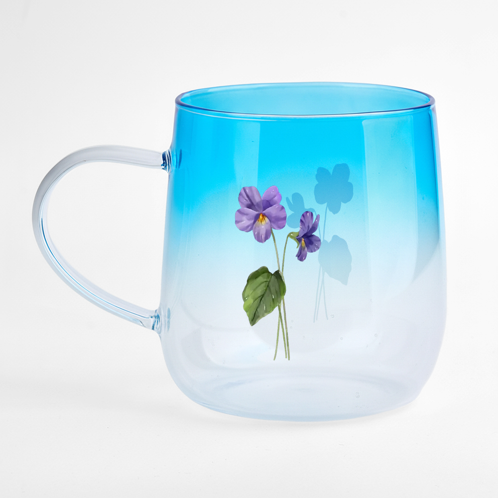 You Are The Most Beautiful Flower Personalized Custom Pink Gradient Glass Mug - MyFaceSocksAU