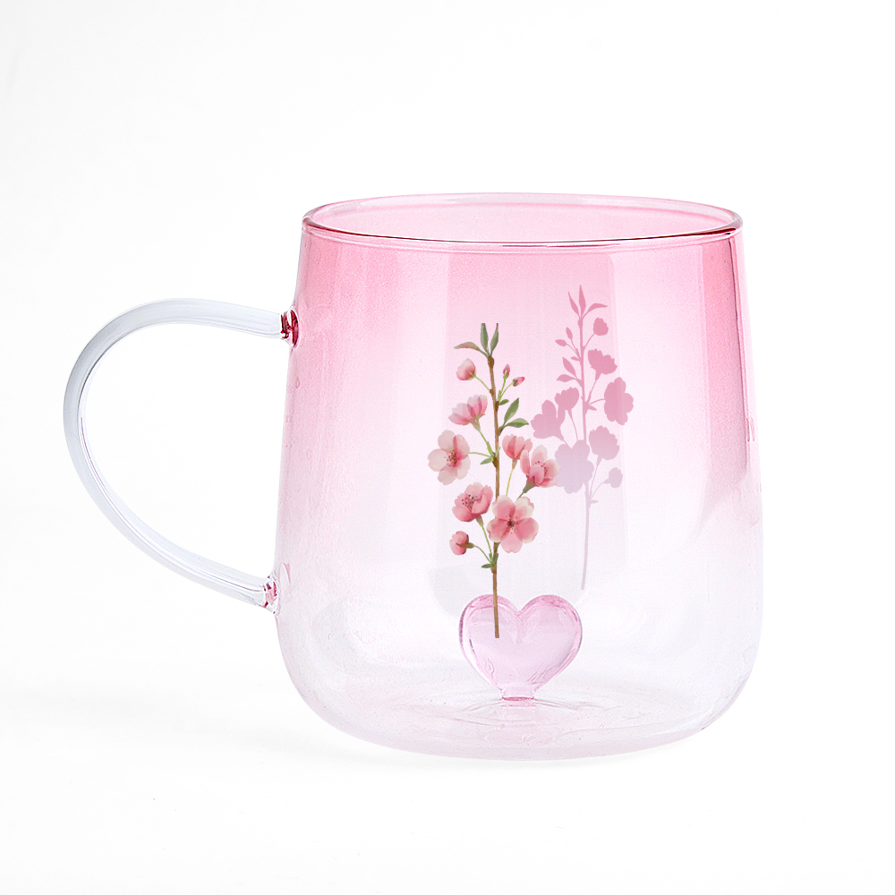 You Are The Most Beautiful Flower Personalized Custom Pink Gradient Glass Mug - MyFaceSocksAU