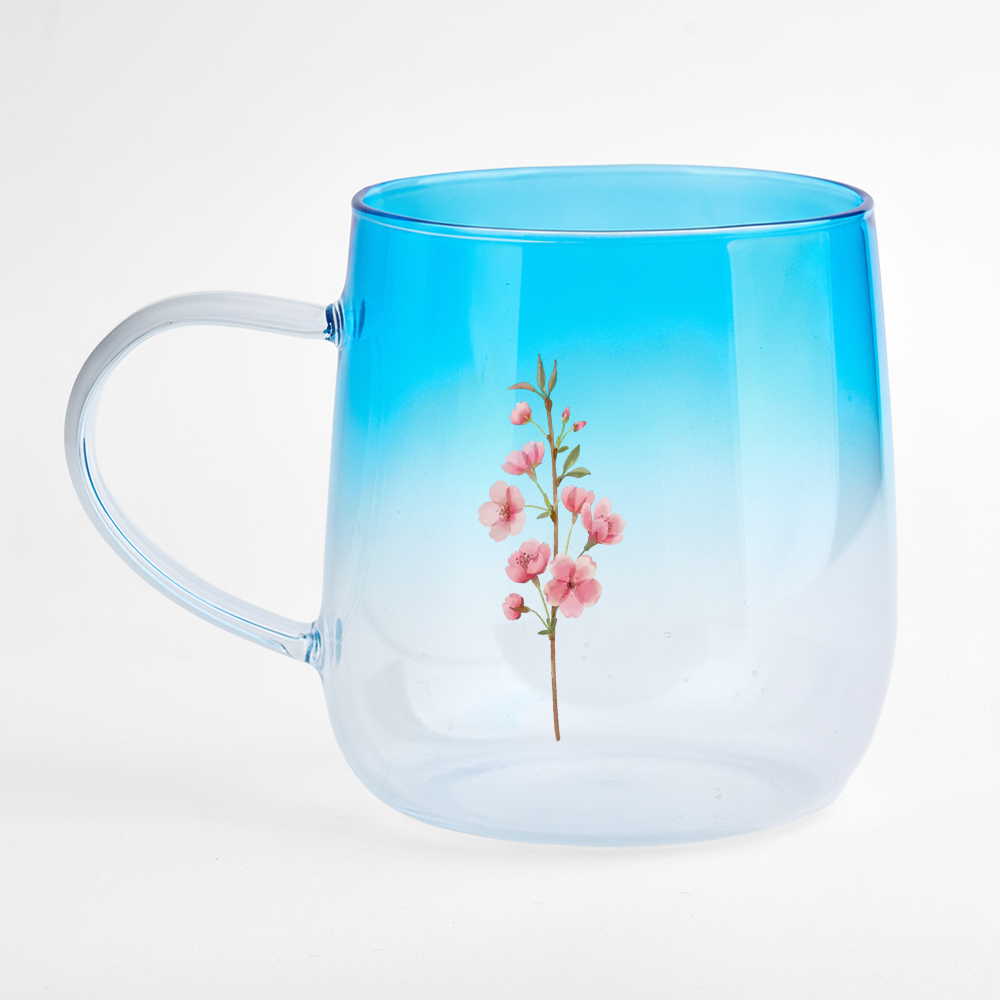 You Are The Most Beautiful Flower Personalized Custom Pink Gradient Glass Mug - MyFaceSocksAU