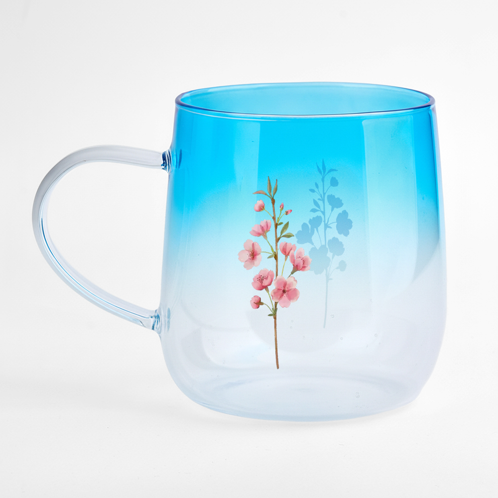 You Are The Most Beautiful Flower Personalized Custom Pink Gradient Glass Mug - MyFaceSocksAU