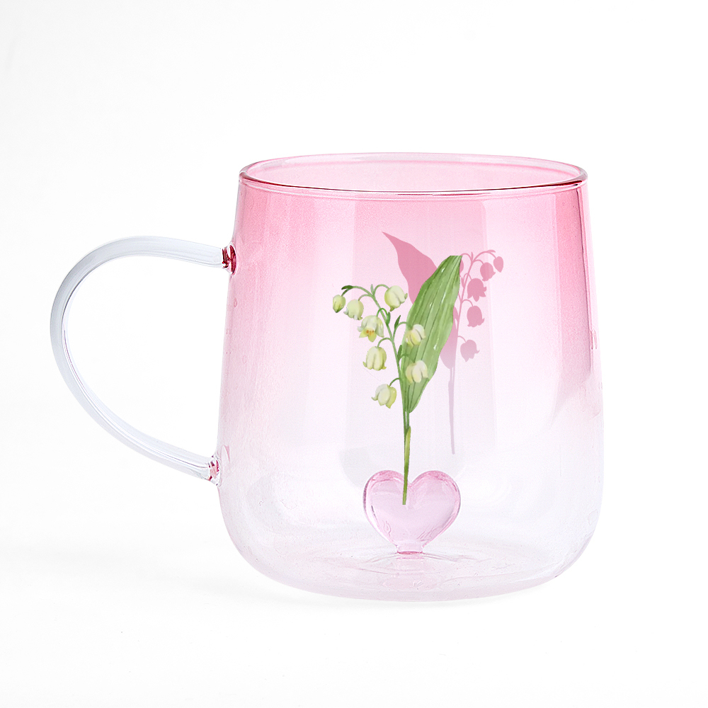 You Are The Most Beautiful Flower Personalized Custom Pink Gradient Glass Mug - MyFaceSocksAU