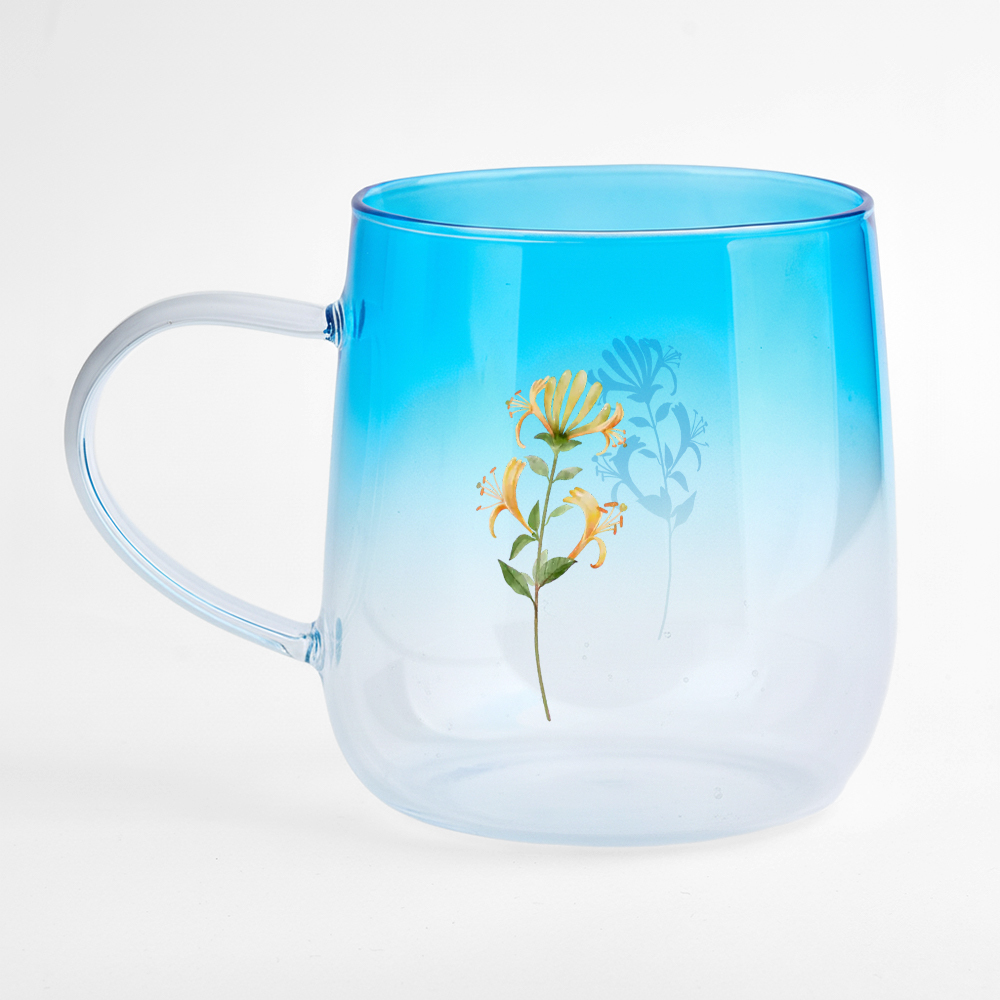 You Are The Most Beautiful Flower Personalized Custom Pink Gradient Glass Mug - MyFaceSocksAU