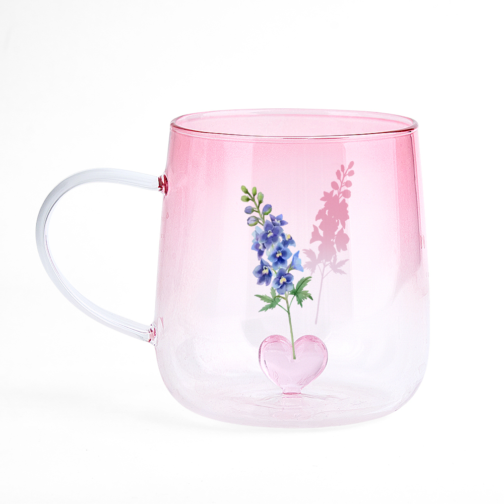 You Are The Most Beautiful Flower Personalized Custom Pink Gradient Glass Mug - MyFaceSocksAU