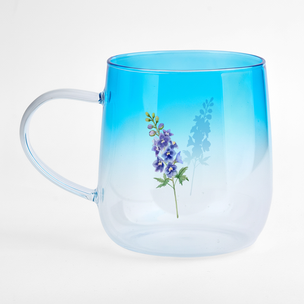 You Are The Most Beautiful Flower Personalized Custom Pink Gradient Glass Mug - MyFaceSocksAU