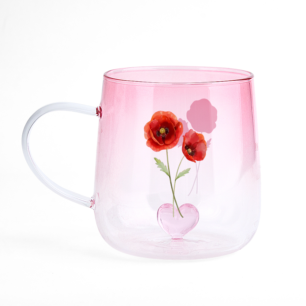 You Are The Most Beautiful Flower Personalized Custom Pink Gradient Glass Mug - MyFaceSocksAU