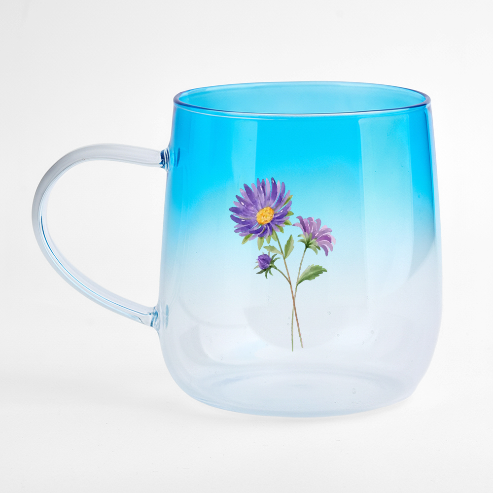 You Are The Most Beautiful Flower Personalized Custom Pink Gradient Glass Mug - MyFaceSocksAU
