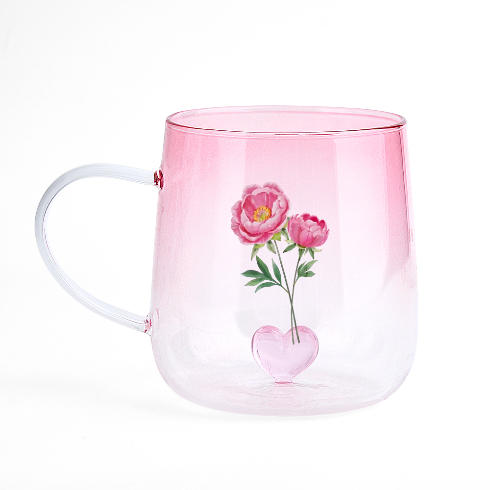 You Are The Most Beautiful Flower Personalized Custom Pink Gradient Glass Mug - MyFaceSocksAU