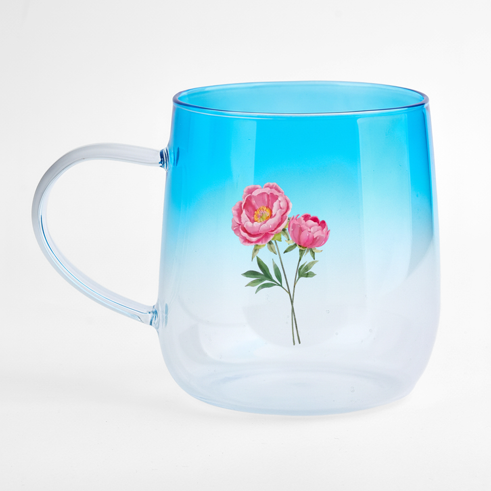 You Are The Most Beautiful Flower Personalized Custom Pink Gradient Glass Mug - MyFaceSocksAU