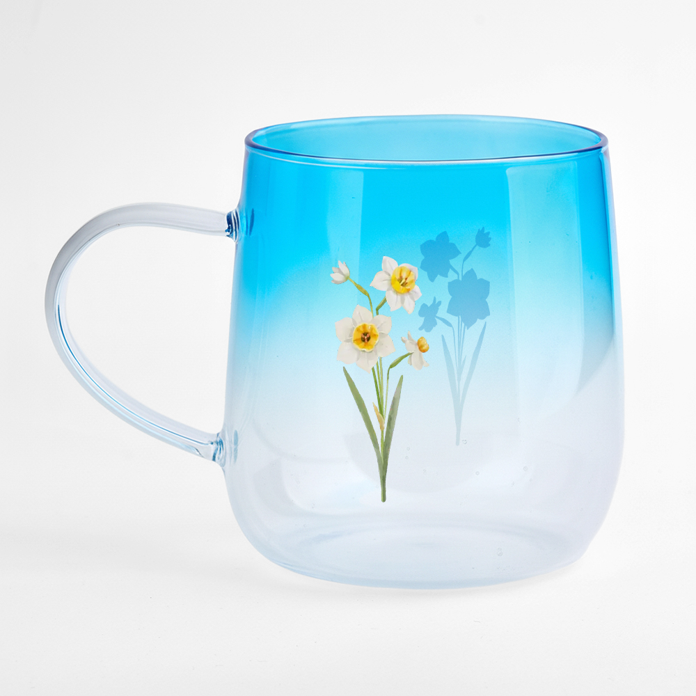 You Are The Most Beautiful Flower Personalized Custom Pink Gradient Glass Mug - MyFaceSocksAU