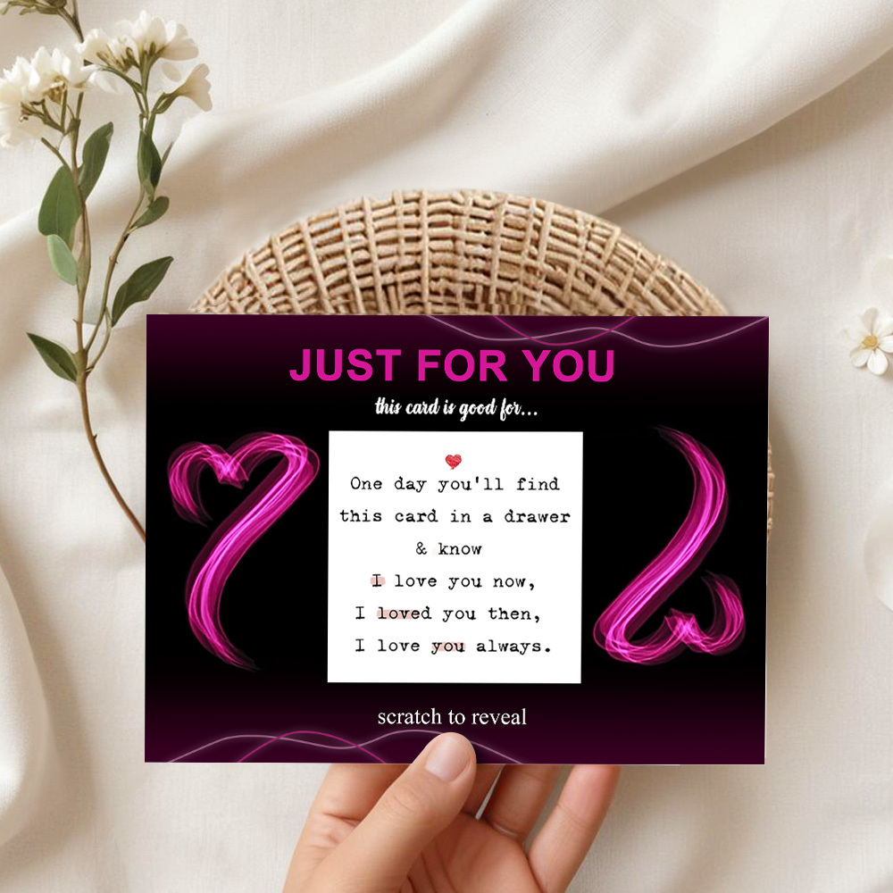 Scratch Valentines Day Card, Love Coupons, Love Note Scratch Off Cards Valentine's Day Anniversary Greeting Card, DIY Valentines, Romantic Gifts for Husband, Wife, Lovers, Kids-MyFaceSocksAu